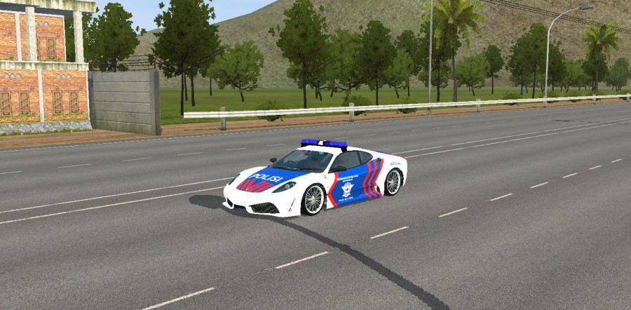 Mobil Ferrari Polisi Lalu Lintas