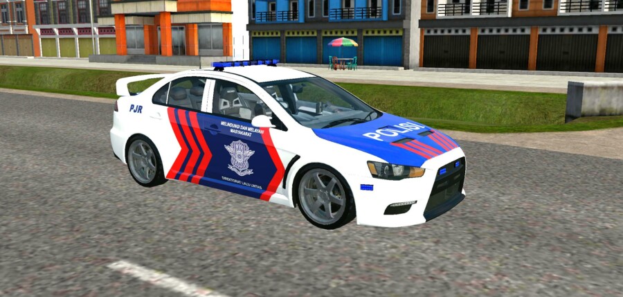 Mobil Mitsubishi Lancer Evolution X Police