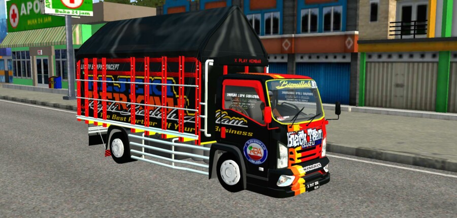 Truck Canter Black Team Giga Merah