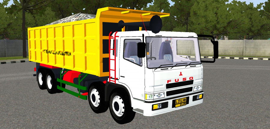 Truck Fuso Dump Muatan Batu