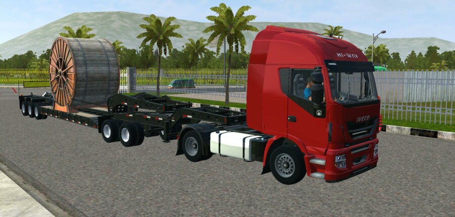 Truck Iveco Hi-Way Trailer Gandeng