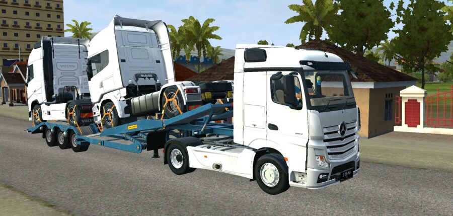 Truck Mercedes-Benz Actros Trailer Scania Volvo