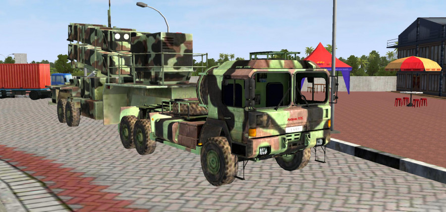 Truck Trailer Peluncur Roket