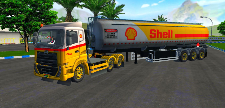 Truck UD Quester Trailer Tangki