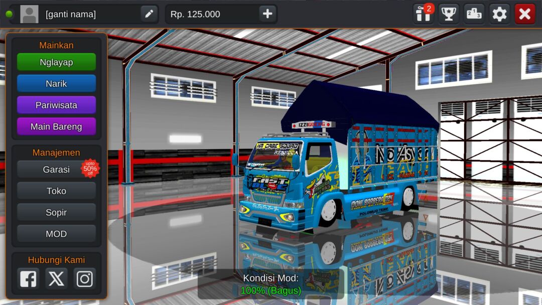 Truck Canter Fast Blue