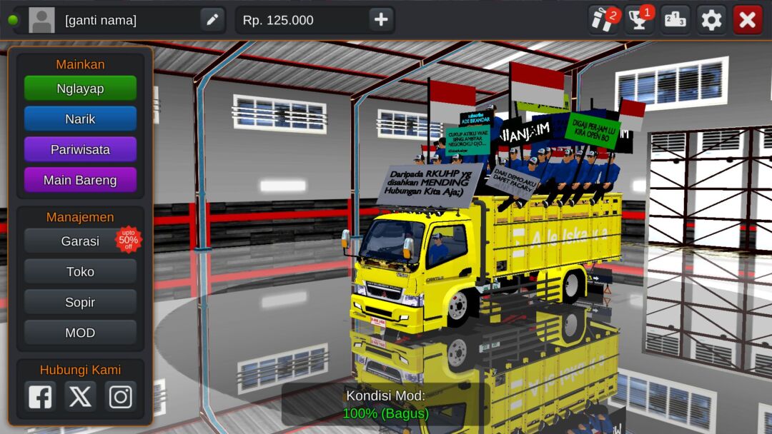 Truck Canter Muatan Rombongan Demo