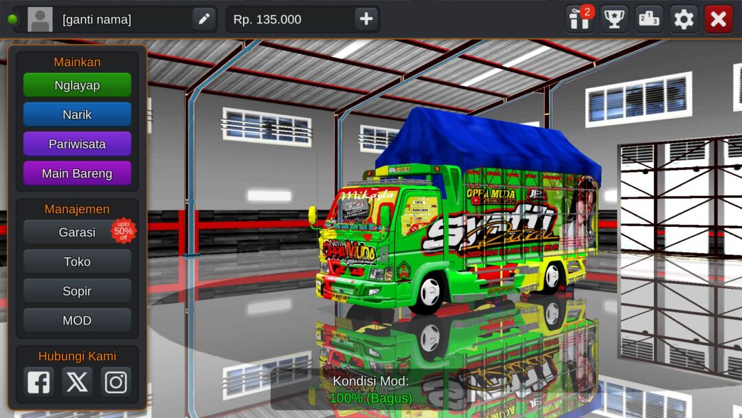 Truck Canter New Oppa Muda Terpal Segitiga